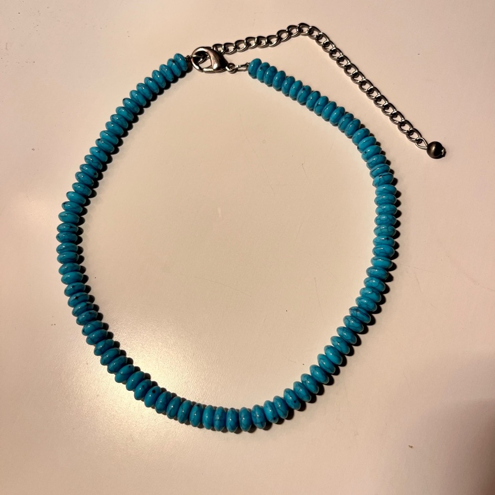 Faux turquoise necklace